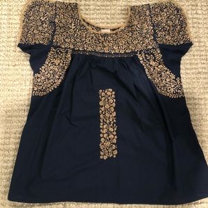 Mexican style embroidered top